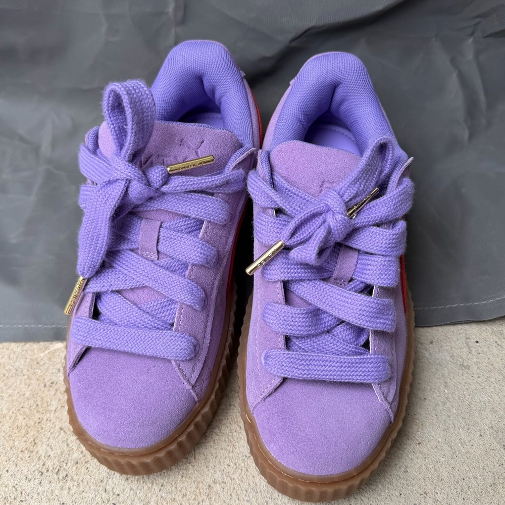 PUMA x Rihanna FENTY Creepers Purple Suede Platform Sneakers Women’s 4.5 NWOT - Picture 4 of 9